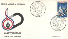 (313) New Caledonia FDC Cover - Premier Jour De Nouvelle Caledonie - 1966- Pacific Games - FDC