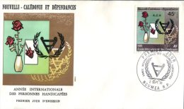 (313) New Caledonia FDC Cover - Premier Jour De Nouvelle Caledonie - 1981 - Hadicap Peoples Year - FDC