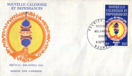 (313) New Caledonia FDC Cover - Premier Jour De Nouvelle Caledonie - 2000 - Festival Melanesia - FDC