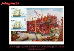 TRASTERO. CUBA. ENTEROS POSTALES. TARJETAS MÁXIMAS 1996. BARCOS VELEROS. EN PARES - Maximum Cards