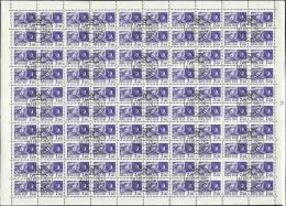 RUSSIA - URSS - RUSSIE 1966 DEFINITIVE STAMP SHEET USED - SOGGETTI VARI DELLA SERIE ORDINARIA FOGLIO USATO - Feuilles Complètes