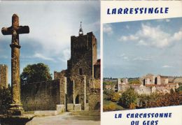 Cp , 32 , LARRESSINGLE , Château Fortifié - XVe S. , Multi-Vues - Autres & Non Classés