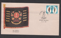 INDIA, 1983, FDC, 180th ANNIVERSARY OF JAT REGIMENT,  NEW DELHI CANCELLATION - Brieven En Documenten