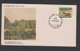 INDIA, 1983,  FDC, 50th Anniversary Of Kanha National Park,  Bombay Cancellation - Brieven En Documenten