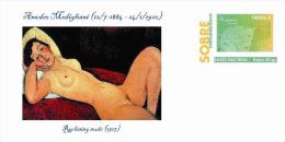 Spain 2013 - Amedeo Modigliani  Nudes  - Special Prepaid Cover - Desnudos