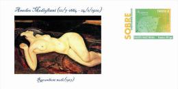 Spain 2013 - Amedeo Modigliani  Nudes  - Special Prepaid Cover - Desnudos