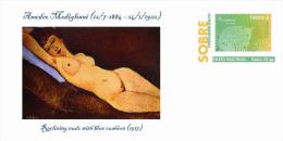 Spain 2013 - Amedeo Modigliani  Nudes  - Special Prepaid Cover - Desnudos