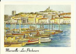 Marseille - Les Pêcheurs - Poésie  De Provence -Aquarelle De Cimmelli - Old Port, Saint Victor, Le Panier