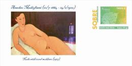 Spain 2013 - Amedeo Modigliani  Nudes  - Special Prepaid Cover - Desnudos