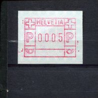 240408243 ZWITSERLAND  POSTFRIS MINT NEVER HINGED POSTFRISCH EINWANDFREI ATM MICHEL 2 FACIALE 0005 - Automatic Stamps