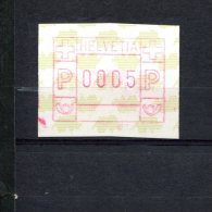 240409038 ZWITSERLAND  POSTFRIS MINT NEVER HINGED POSTFRISCH EINWANDFREI ATM MICHEL 5 U D FACIALE 0005 - Automatic Stamps