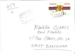 CARTA 1993 CERTIFICADA ZARAGOZA ETIQUETA - Storia Postale