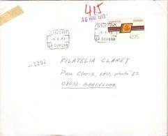 CARTA 1993 CERTIFICADA  LA CORUÑA      SOBRE GRANDE - Cartas & Documentos