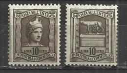 ITALY  - FISCAL STAMP - 2 DIFFERENT - MNH MINT NEUF NUEVO - Revenue Stamps