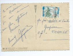Andorre.timbre Sur Carte Postale Ordino Avec  Oblitération Encamp - Storia Postale