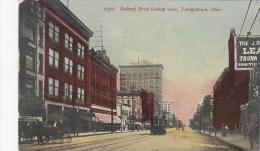 Ohio Youngstown Federak Street Looking West Trolley 1911 - Otros & Sin Clasificación