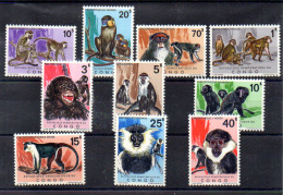 1971  Monkeys  Afen  Singes, 785 / 794**, Cote 90 € - Ongebruikt