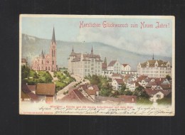 AK Wiedikon Kirche Und Die Neuen Schulhäuser 1901 - Wiedikon