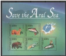 Kyrgyzstan 1996. Wild Animals And Fishes Sheet MNH (**) - Kirgisistan