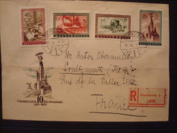 HONGRIE 1151/1154 SUR LETRE RECOMMANDEE - Lettres & Documents