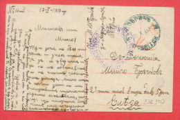 136170 / 1917 WWI CENSUR DOBRICH BULGARIA , WINDOW - COUPLE Man Homme Mann &amp; Woman Femme Frau - AMAG 61890/1 - WO1