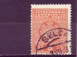 PORTO-COAT OF ARMS-1 DIN-TYPE I-POSTMARK-SELCA-RARE-BRAC-CROATIA-YUGOSLAVIA-1931 - Segnatasse