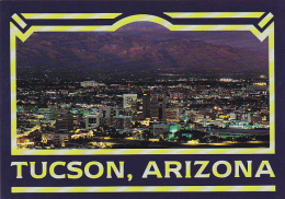 Aerial View Evening Descends On Tucson Arizona - Tucson