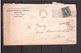 144 YT  TIMBRE SUR LETTRE ENVOI 1905 Benjamin Franklin   *ETATS UNIS*  1 Ou 2 Scans184 - Storia Postale