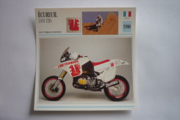 Transports - Sports Moto - Carte Fiche Technique Moto - écureuil 1000 Ers - Tout-terrain-enduro -1988 - Motorcycle Sport