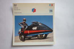 Transports - Sports Moto - Carte Fiche Technique Moto - Elf 1000 Cm3 R Des Records - Exception-record -1986 - Motorradsport