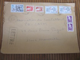 Lettre Grand Format De 1991 Affranchissement  Composé De Arles Pour Marseille Cachet à Date Manuels - Lettres & Documents