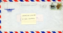 NOUVELLE ZELANDE. N°885 De 1984 Sur Enveloppe Ayant Circulé. Militaire Durant La Guerre De Corée. - Balene
