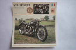 Transports - Moto - Carte Fiche Technique Moto - Koehler Escoffier 1000 Cm3 Des Records - Course -1935 - Motorcycle Sport