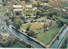 BT17804 Aerial View Of Wells Cathedral Bishop S Palace And Moat   2 Scans - Wells