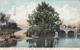 New York Buffalo HistoricalSociety Building And Bridge Delaware Park 1909 - Buffalo