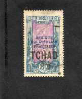 TCHAD : Type Du Congo De 1907-17, Surchargé "TCHAD" , "AFRIQUE EQUATORIALE FRANCAISE" - Avenue Des Cocotiers à Librevill - Used Stamps