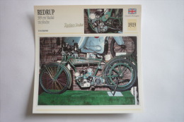 Transports - Sports Moto-carte Fiche Technique Moto - Redrup 309 Cm3 Radial Tricylindre - Tourisme -1919 - Moto Sport