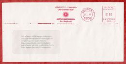 Brief, Francotyp-Postalia B66-3519, Universitaets- Kongress- Und Gartenstadt Giessen, 100 Pfg, 1990 (43258) - Cartas