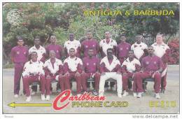 Antigua, ANT-231A, 1996 Cricket Team, Sport, 2 Scans. Little Loose Corners - Antigua E Barbuda