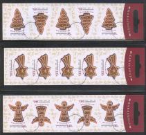 HUNGARY-2013.SPECIMEN Christmas Minisheets Of 5 Stamps / Self-adhesive Stamps / Gingerbread Christmas Cookies - Prove E Ristampe