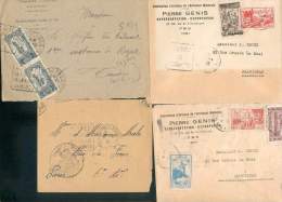 MAROC MOROCCO MAROKKO 4 LETTRES OB DAGUIN DIFFERENTES B ET TB - Covers & Documents