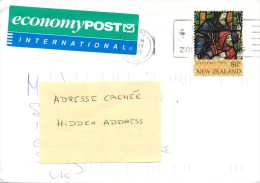 NOUVELLE ZELANDE. N°1380 De 1995 Sur Enveloppe Ayant Circulé. Noël/Vitraux. - Verres & Vitraux