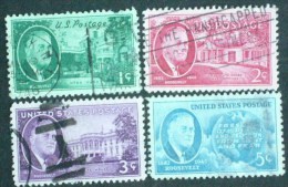 1c Blue Green ROOSEVELT AND HYDE PARK ENTRANCE FRANKLIN DELANOR ROOSEVELT ISSUE Rotary Press Printing - Perf. 11 X 10 ½ - Used Stamps