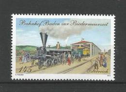 Österreich  2013  Mi.Nr. 3054 , Bahnhof Baden Zur Biedermeierzeit - Postfrisch / Mint / MNH / (**) - Unused Stamps