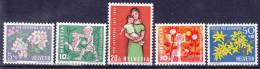 ZWITSERLAND - Michel - 1962 - Nr 758/62 - MNH** - Unused Stamps