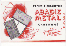 Buvard Papier à Cigarettes "abadie Métal" Cartonné (tabac) - Tabaco & Cigarrillos