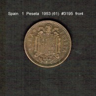SPAIN    1  PESETA  1953 (61)  (KM # 775) - 1 Peseta