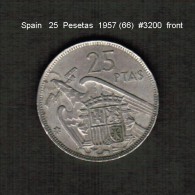 SPAIN    25  PESETAS  1957 (66)  (KM # 787) - 25 Peseta