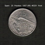 SPAIN    25  PESETAS  1957 (66)  (KM # 787) - 25 Pesetas