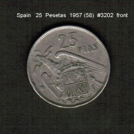 SPAIN    25  PESETAS  1957 (58)  (KM # 787) - 25 Pesetas